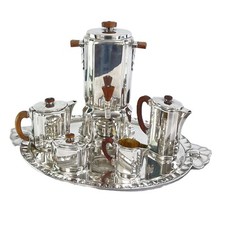 Art Deco Coffee Set Plated