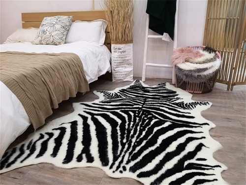 Zebra cowhide area - 7.9'x5.6',