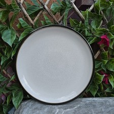 Denby Everyday Black Pepper Speckled Salad Dessert Plate 8" Black Speckled Grey 