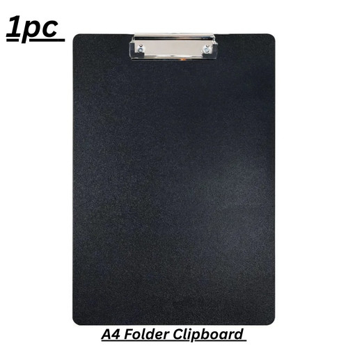 Clipboard black pvc plastic - clipboard, a4