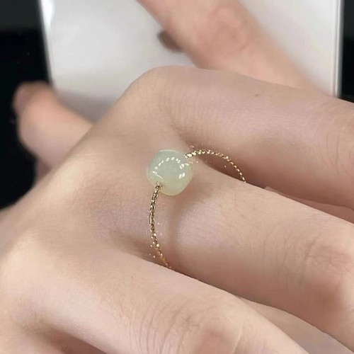 Green hetian jade adjustable - jade,