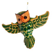 Hand Carved Wooden Flying Owl
