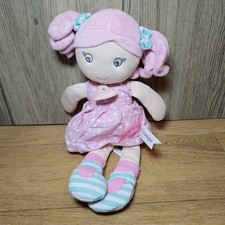 Doudou Et Compagnie Doll Ragdoll Pink Hair Comforter Soother Soft Toy Plush