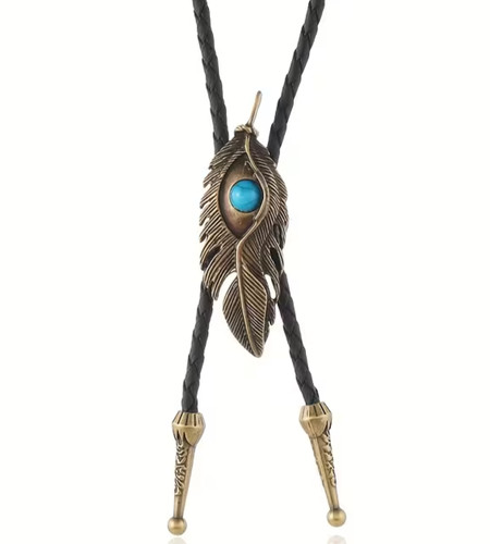 Black bolo tie bronze alloy - ,