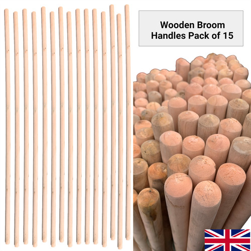 Long wooden broom handle mop - wooden,