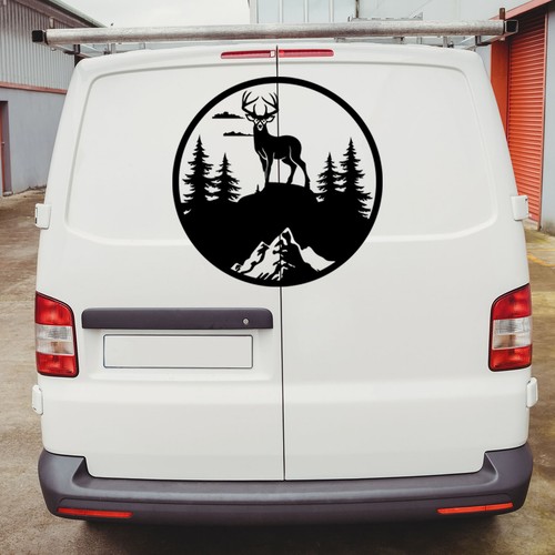Car stickers deer forest - stickers,