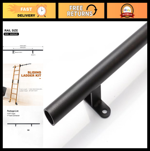 4ft rolling library ladder - rolling,