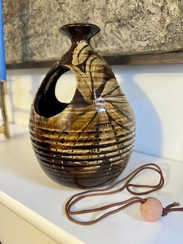 Vintage hanging planter - vintage,
