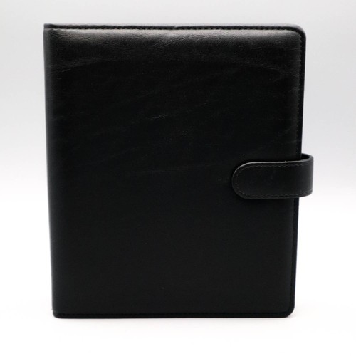 Rolodex black leather - leather, 3-ring