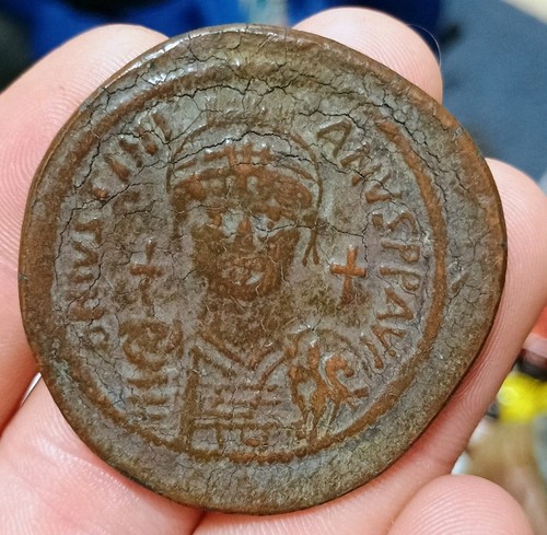 Ancient bronze follis - ancient,