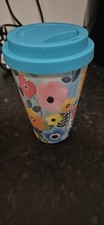 Floral Eco 16oz Thermal Travel Coffee Tea Mug With Rubber Lid