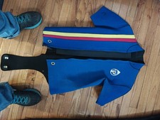 DUI Blue Drysuit with Yellow