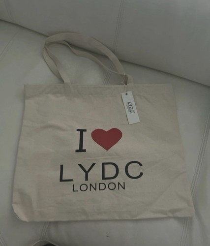 Lydc beige canvas tote bag - canvas,