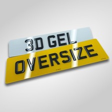 Oversize Range Rover Jaguar Bentley Number Plates - STANDARD/ 3D Gel/ 4D/ 4D Gel