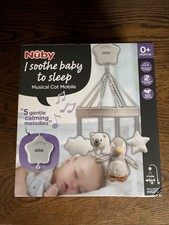 Nuby Cot Mobile Soothe Baby To Sleep Musical  5 Gentle Calming Melodies