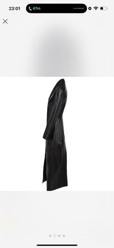 Real leather long jacket - real,