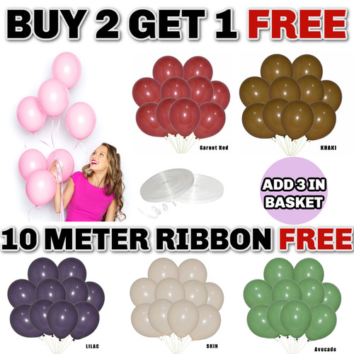 12 retro balloons - 10", 12"