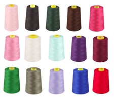 OVERLOCKING THREAD POLYESTER INDUSTRIAL SEWING MACHINE 5000 YARD CONES ALL COLOR