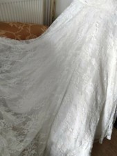 Charlotte Balbier white  Lace  Wedding Dress  Flare Skirt  Size 12 X Display