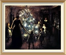 Original c1975 Vintage Viggo Johansen 50yr Old Print GLAD JUL Merry Christmas