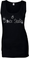 DANCE STUDIO - Crystal Ladies Fitted Vest  - Rhinestone - (ANY SIZE)