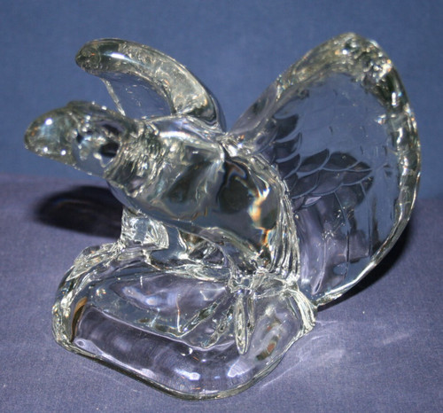 Clear solid glass eagle - solid,