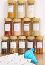 12  Top Spice Jars with Lids