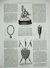 Original Old Antique Print