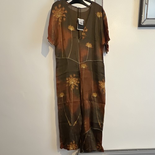 Zara women brown floral - zara,