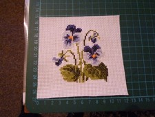 completed cross stitch card