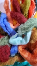 200g Wool Roving Scraps, Needle/wet Felting, mixed fibres, Crafts, spinning  