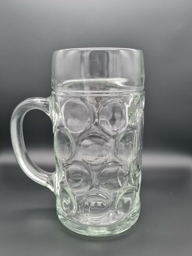 Glass german beer tankard - glass,