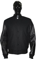 Black Wool Varsity Letterman