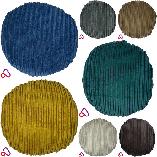 Round jumbo cord cushion - round, cover
