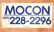 Original Vintage Metal ** MOCON Fence Contractors **  Sign -- 10" x 5" -- WA
