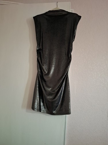 Silver glitzy evening dress - silver,