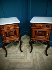 Pair of French antique bedside