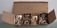 4 x Vintage Ianthe Silver Plated Egg Cups Made In England in original packaging 