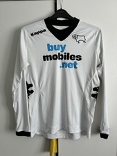 Mens Derby County FC 2013/14 Home Football Long Sleeve Shirt Size Medium