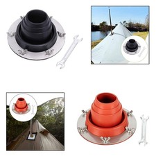 Silicone Tent Stove Jack Round Base Pipe Flashing for Log Cabin Yurt Garage