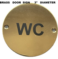 WC Toilet Door  Polished Brass