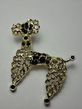 Vintage Gold Tone Poodle Dog