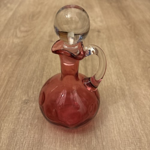 Cranberry glass oil vinegar - oil,