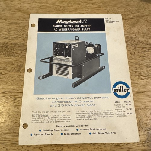 1983 miller welding roughneck - welding,