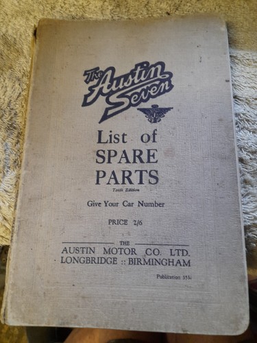 Austin seven list spare - seven,