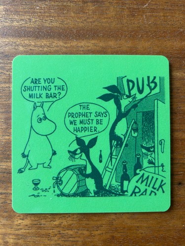 Green moomin coaster birch - green,