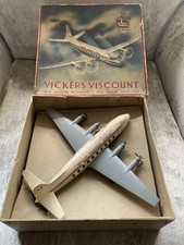 Vintage Mettoy BEA Vickers Viscount Friction Aeroplane With Original Box - RARE