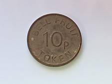 Vintage Bell Fruit 10p Token for vintage slot machine