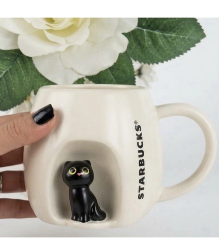 Starbucks black cat - cat, pumpkin