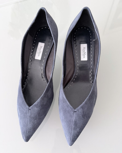 Max mara navy suede pointed - mara,